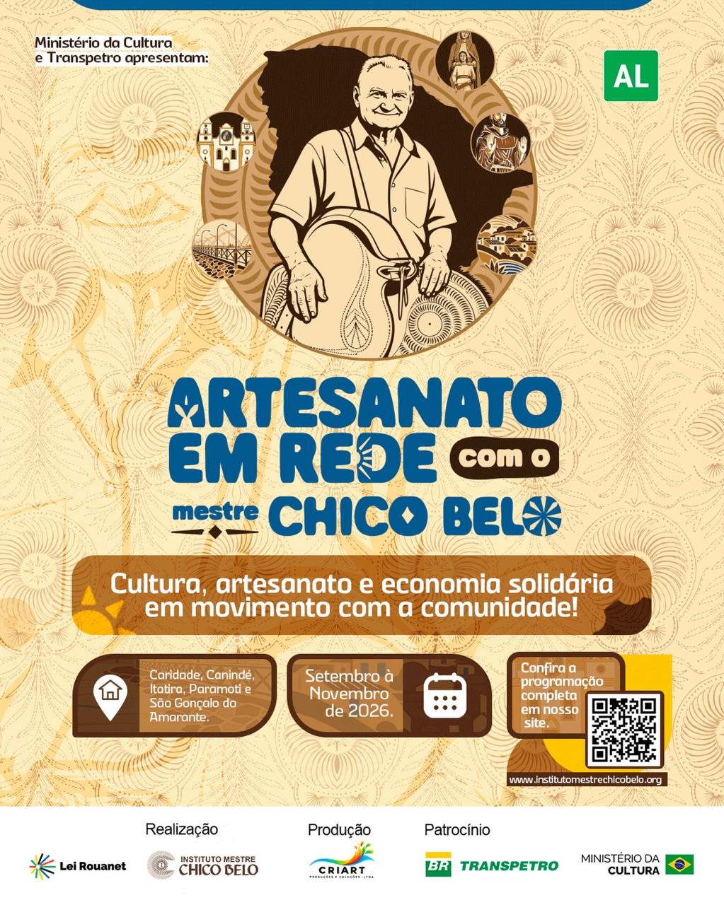 Cartaz Artesanato em Rede com o Mestre Chico Belo